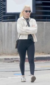 Kate Mara in a White Cardigan