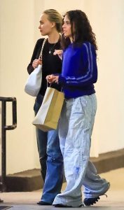 Lily-Rose Depp in a Black Sweatshirt