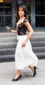 Camila Cabello in a White Skirt