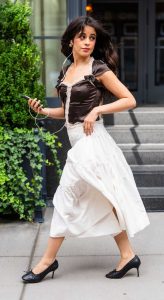 Camila Cabello in a White Skirt