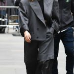 Chloe Moretz in a Grey Blazer Was Seen Outside NBC Studios in New York City 09/22/2025