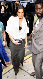 Dua Lipa in a Black Skirt