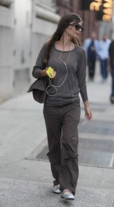 Emily Ratajkowski in a Brown Pants