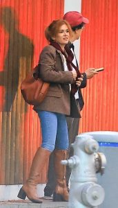 Isla Fisher in a Tan Blazer