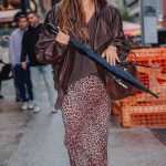 Jessica Alba in a Brown Leather Jacket Was Seen Out in New York City 09/17/2025