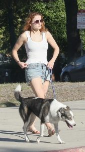 Joey King in a White Tank Top