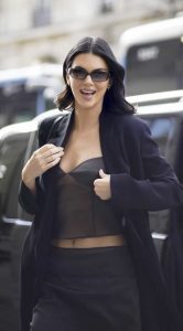 Kendall Jenner in a Black Coat