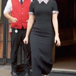 Lily James in a Black Dress Heads to a Taping of Live with Kelly and Mark in New York City 09/16/2025
