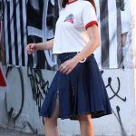 Lola Tung Filming an Adidas Commercial in SoHo in New York City 09/05/2025