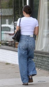 Lucy Hale in a White Tee