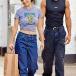 Rachel Zegler in a Grey Tee Was Seen Out with Nathan Louis-Fernand in London 08/31/2025