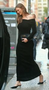 Karlie Kloss in a Black Dress
