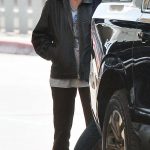 Brie Larson in a Black Leather Jacket Was Seen on Her Way to the Airport in San Antonio 10/27/2025