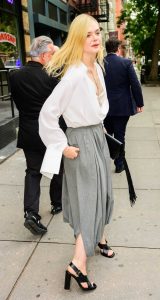 Elle Fanning in a White Blouse