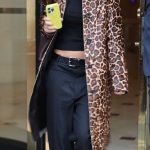 Emily Ratajkowski in an Animal Print Trench Coat Was Seen Out in Paris 10/03/2025