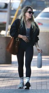 Hilary Duff in a Black Leggings