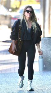 Hilary Duff in a Black Leggings