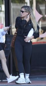 Hilary Duff in a Black Leggings