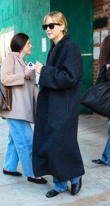 Jennifer Lawrence in a Black Coat