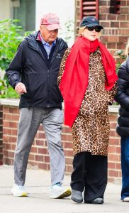 Jennifer Lawrence in an Animal Print Trench Coat