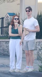 Joey King in a White Sweatpants