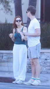 Joey King in a White Sweatpants