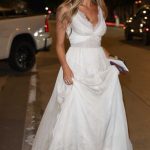 Kara Del Toro in a White Dress Arrives at Craig’s Restaurant in West Hollywood 10/20/2025