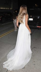 Kara Del Toro in a White Dress