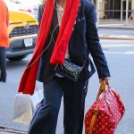Kathryn Newton in a Navy Blazer Arrives at the Bowery Hotel in New York City 10/09/2025