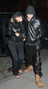 Kylie Jenner in a Black Leather Jacket