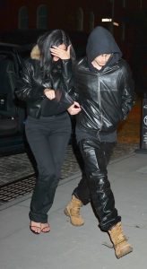 Kylie Jenner in a Black Leather Jacket