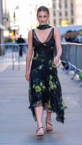 Lili Reinhart in a Floral Dress