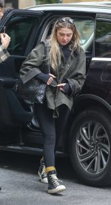 Madelyn Cline in a Black Leggings