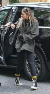 Madelyn Cline in a Black Leggings