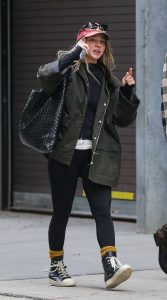 Madelyn Cline in a Black Leggings