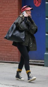 Madelyn Cline in a Black Leggings