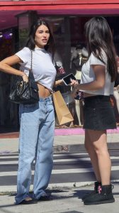 Madison Beer in a White Tee