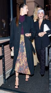 Nina Dobrev in a Black Coat