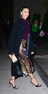 Nina Dobrev in a Black Coat