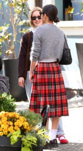 Olivia Rodrigo in a Plaid Skirt