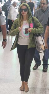 Addison Rae in a Camo Hoodie