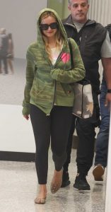 Addison Rae in a Camo Hoodie