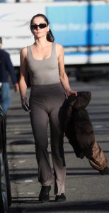 Ana de Armas in a Black Sneakers