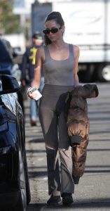 Ana de Armas in a Black Sneakers