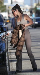 Ana de Armas in a Black Sneakers