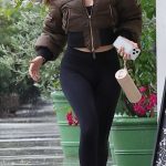 Ana de Armas in a Brown Jacket Arrives at a Workout Session in Santa Monica 11/20/2025