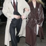 Anya Taylor-Joy in a Brown Leather Coat Leaves Petra Collins Birthday Party with Husband Malcolm McRae in Los Angeles 11/20/2025