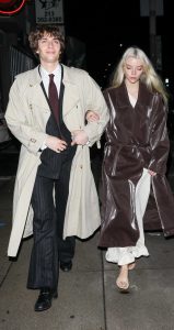 Anya Taylor-Joy in a Brown Leather Coat