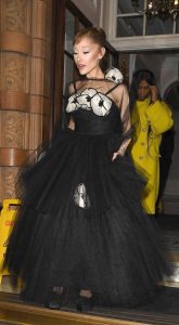 Ariana Grande in a Black Dress