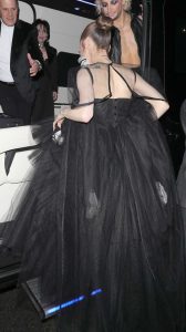 Ariana Grande in a Black Dress